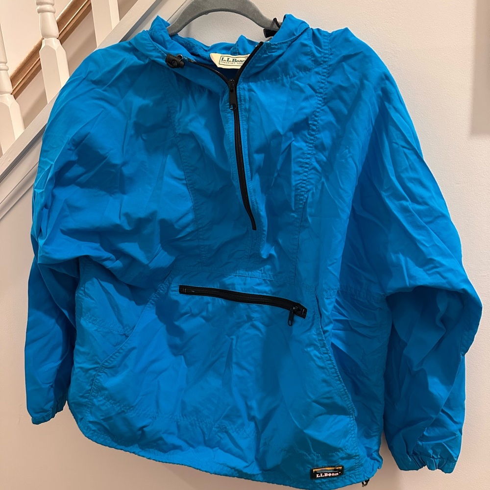 L.L. Bean Women’s Bright Blue Raincoat